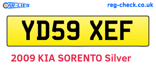 YD59XEF are the vehicle registration plates.
