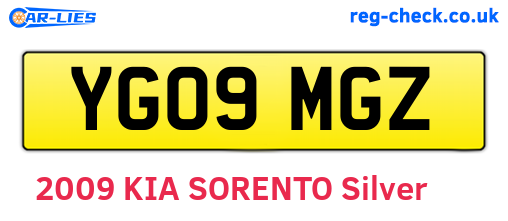 YG09MGZ are the vehicle registration plates.