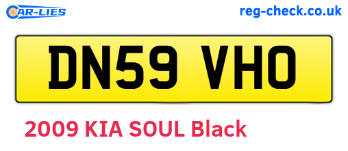DN59VHO are the vehicle registration plates.