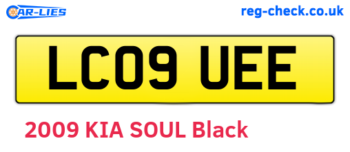 LC09UEE are the vehicle registration plates.