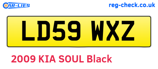 LD59WXZ are the vehicle registration plates.