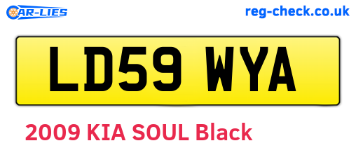 LD59WYA are the vehicle registration plates.