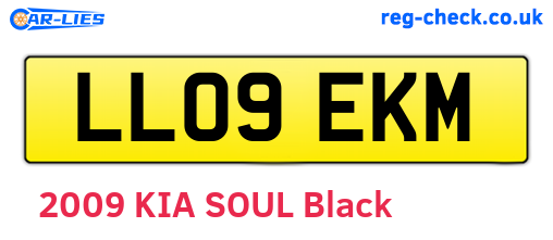 LL09EKM are the vehicle registration plates.