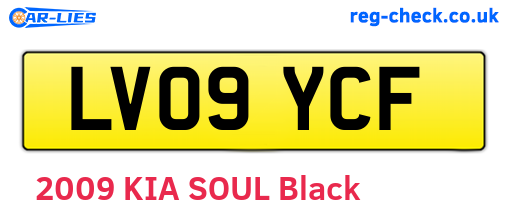LV09YCF are the vehicle registration plates.