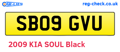 SB09GVU are the vehicle registration plates.