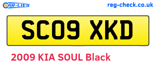 SC09XKD are the vehicle registration plates.