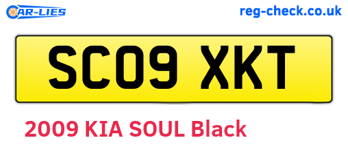 SC09XKT are the vehicle registration plates.