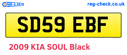 SD59EBF are the vehicle registration plates.