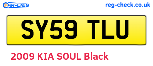 SY59TLU are the vehicle registration plates.