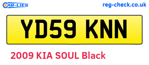 YD59KNN are the vehicle registration plates.