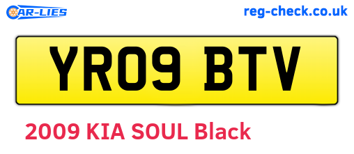 YR09BTV are the vehicle registration plates.