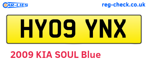 HY09YNX are the vehicle registration plates.
