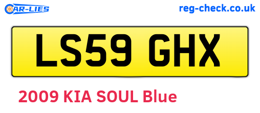 LS59GHX are the vehicle registration plates.