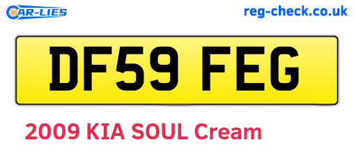 DF59FEG are the vehicle registration plates.