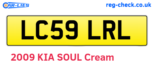 LC59LRL are the vehicle registration plates.