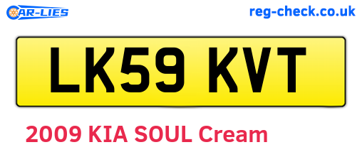 LK59KVT are the vehicle registration plates.