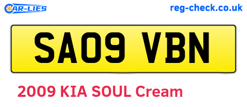 SA09VBN are the vehicle registration plates.