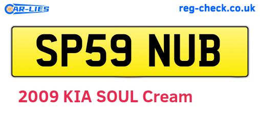 SP59NUB are the vehicle registration plates.