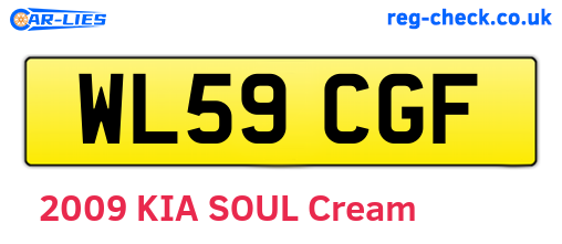 WL59CGF are the vehicle registration plates.