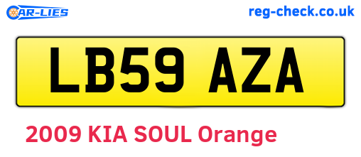 LB59AZA are the vehicle registration plates.