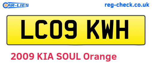 LC09KWH are the vehicle registration plates.