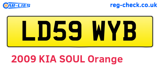 LD59WYB are the vehicle registration plates.