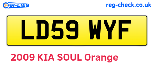 LD59WYF are the vehicle registration plates.