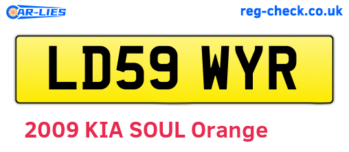 LD59WYR are the vehicle registration plates.