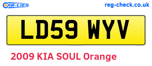 LD59WYV are the vehicle registration plates.