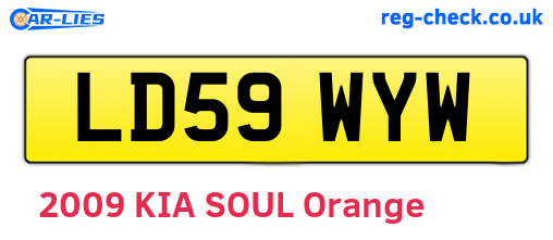 LD59WYW are the vehicle registration plates.