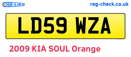 LD59WZA are the vehicle registration plates.