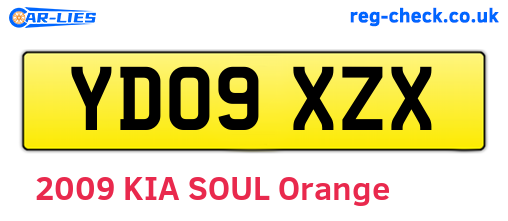 YD09XZX are the vehicle registration plates.
