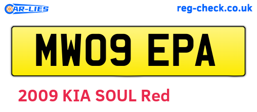 MW09EPA are the vehicle registration plates.
