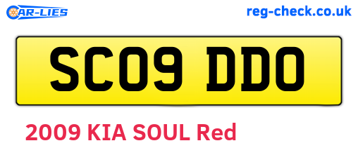 SC09DDO are the vehicle registration plates.