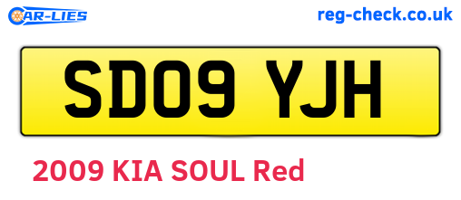 SD09YJH are the vehicle registration plates.