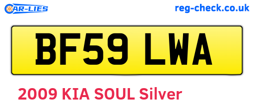 BF59LWA are the vehicle registration plates.