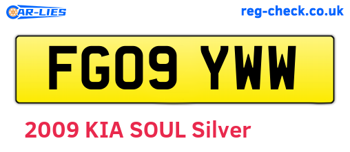 FG09YWW are the vehicle registration plates.