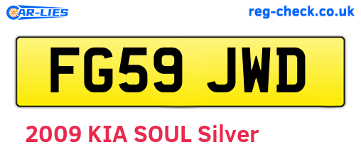 FG59JWD are the vehicle registration plates.