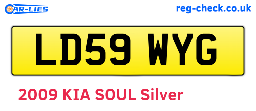 LD59WYG are the vehicle registration plates.
