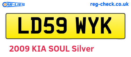 LD59WYK are the vehicle registration plates.
