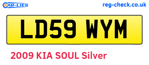 LD59WYM are the vehicle registration plates.