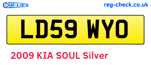 LD59WYO are the vehicle registration plates.