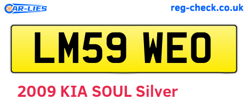 LM59WEO are the vehicle registration plates.