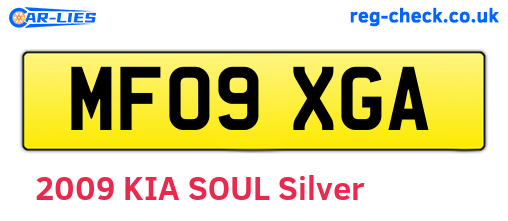 MF09XGA are the vehicle registration plates.