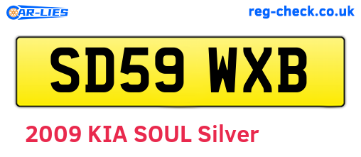 SD59WXB are the vehicle registration plates.