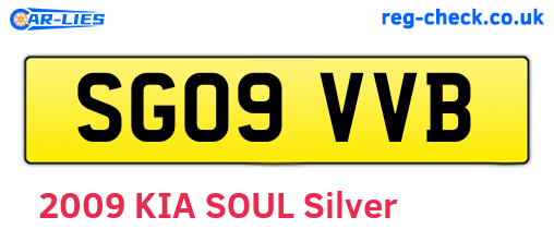 SG09VVB are the vehicle registration plates.