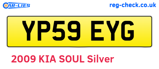 YP59EYG are the vehicle registration plates.