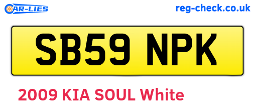SB59NPK are the vehicle registration plates.