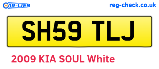 SH59TLJ are the vehicle registration plates.
