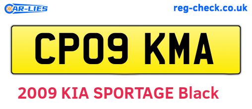 CP09KMA are the vehicle registration plates.